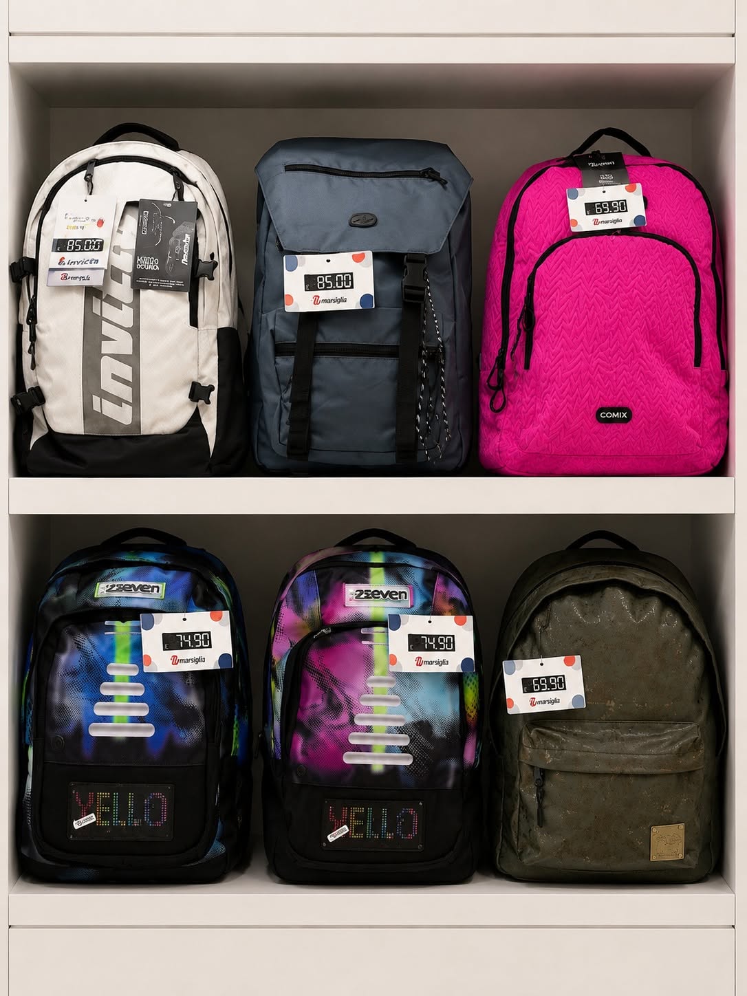 Zaini per la scuola Invicta e Seven